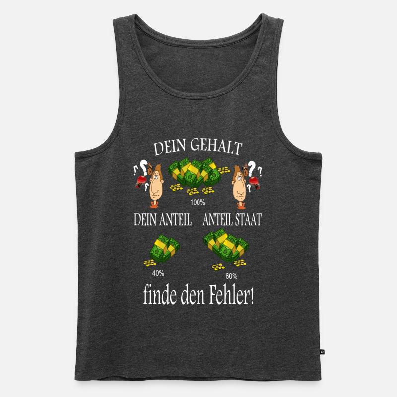 Finde den Fehler ! - Männer Premium Bio Tank Top - Anthrazit meliert
