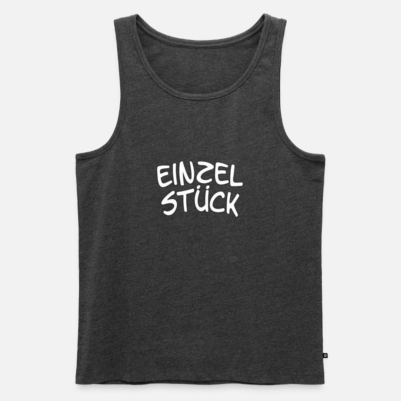 Spruch, Statement - Einzelstück - Männer Premium Bio Tank Top - Anthrazit meliert
