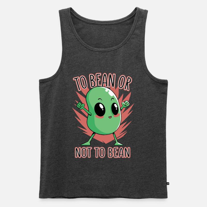Bohne oder nicht Bohne - Männer Premium Bio Tank Top - Anthrazit meliert