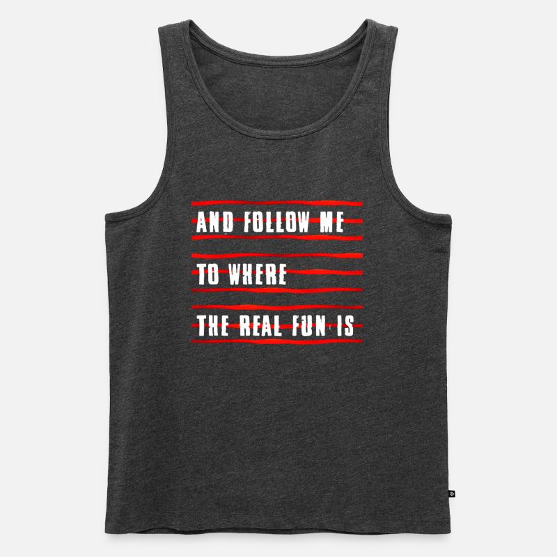 -D- - Männer Premium Bio Tank Top - Anthrazit meliert