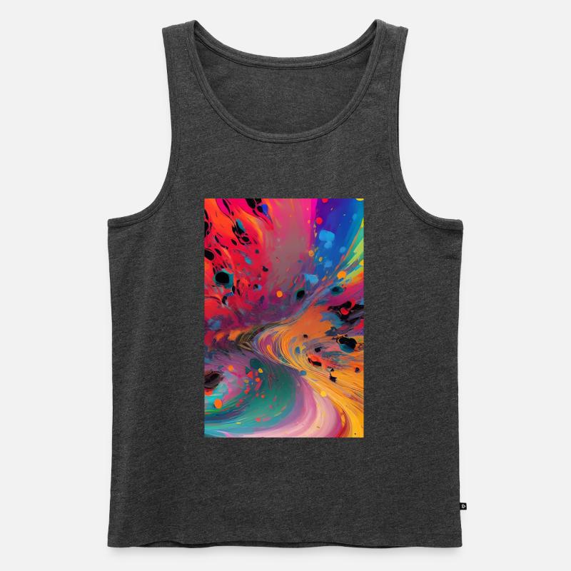 Abstrakte Kunst - Männer Premium Bio Tank Top - Anthrazit meliert