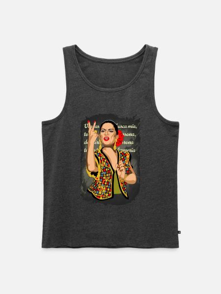 LOLA Gedicht - Männer Premium Bio Tank Top - Anthrazit meliert
