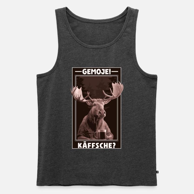 Gemoje_Kaeffsche_02 - Männer Premium Bio Tank Top - Anthrazit meliert