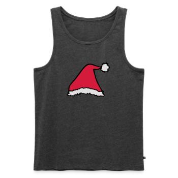 Weihnachtsmütze - Männer Premium Bio Tank Top - Anthrazit meliert - Vorne - Michal (187cm)