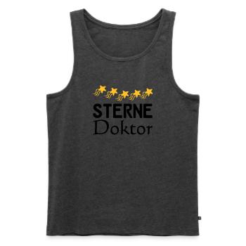 Sterne Doktor Geschenk - Männer Premium Bio Tank Top - Anthrazit meliert - Vorne - AI Model Male 178 light (178cm)
