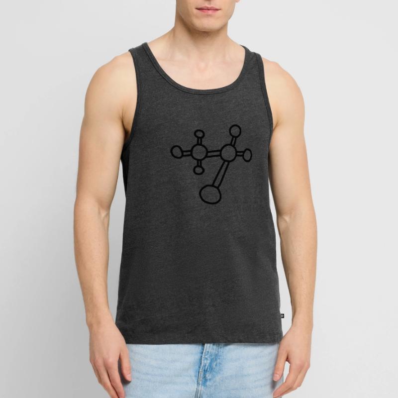 Atom molecule / physics mechanics lattice atomicon Men's Premium Organic Tank Top