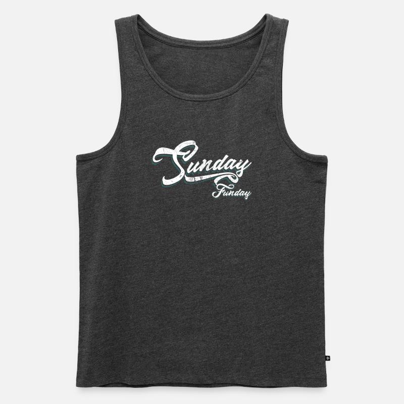 Script du dimanche Funday Néon - Débardeur bio Premium Homme - anthracite chiné