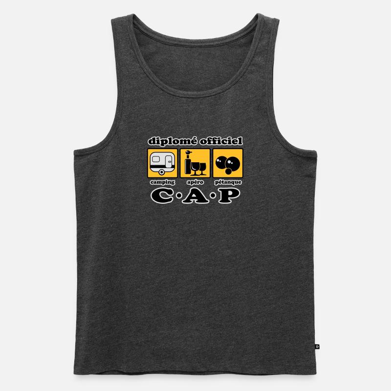 Camping Aperitif Schalen flex - Männer Premium Bio Tank Top - Anthrazit meliert