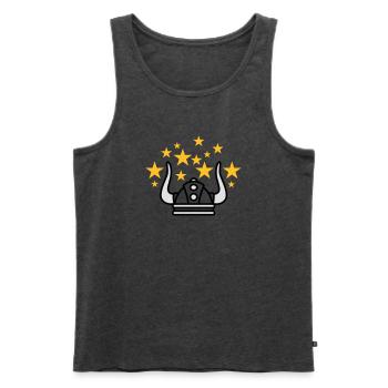 Wikinger Idee - Männer Premium Bio Tank Top - Anthrazit meliert - Vorne - AI Model Male 178 light (178cm)