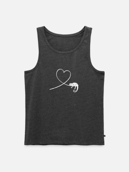 Chameleon Reptile Terrarium Pet Gift - Men's Premium Organic Tank Top - heather anthracite