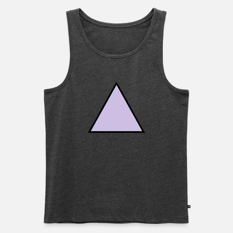 forme de triangle hippie triangle - Débardeur bio Premium Homme - anthracite chiné