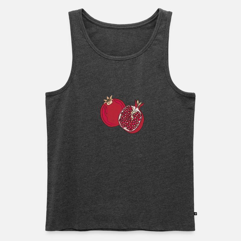 Grapefruit Sommer Frucht Lecker Spaß Geschenk - Männer Premium Bio Tank Top - Anthrazit meliert