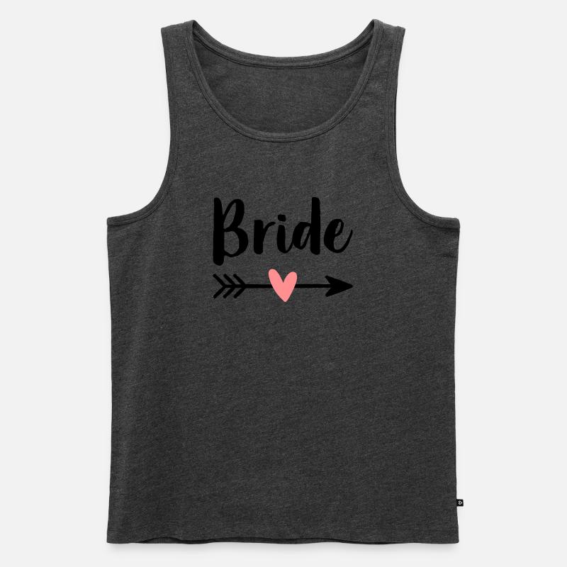 Bride Amor Pfeil Junggesellenabschied Geschenk - Männer Premium Bio Tank Top - Anthrazit meliert