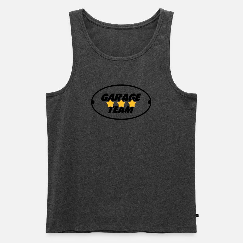 Garage Team - Männer Premium Bio Tank Top - Anthrazit meliert