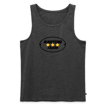 Go-Kart / Karting / Kart / Fahrer - Männer Premium Bio Tank Top - Anthrazit meliert - Vorne - AI Model Male 178 light (178cm)