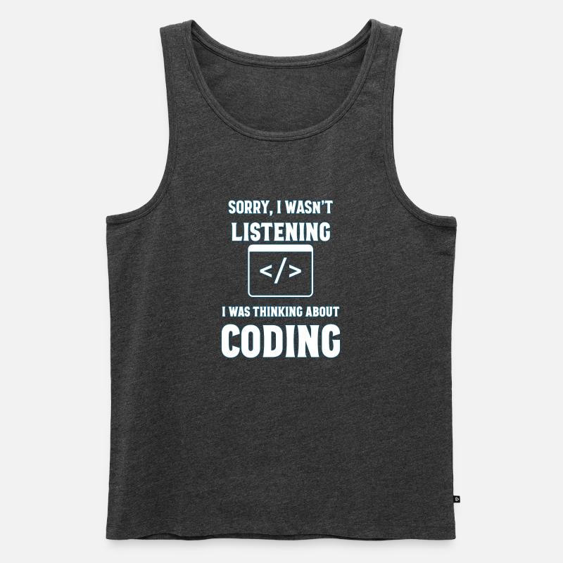 Programmieren Geschenk - Männer Premium Bio Tank Top - Anthrazit meliert