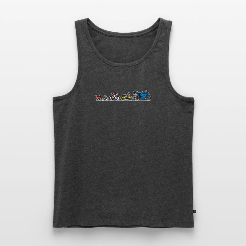 Biker evolution motorcycle development progress Men's Premium Organic Tank Top