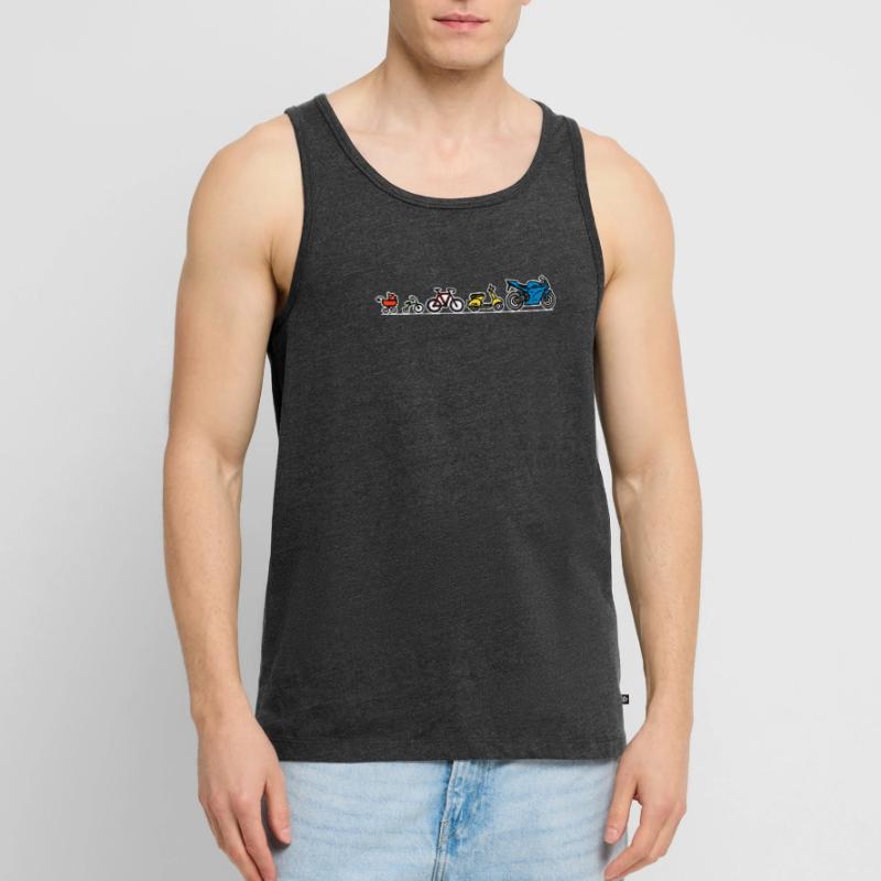Biker evolution motorcycle development progress Men's Premium Organic Tank Top