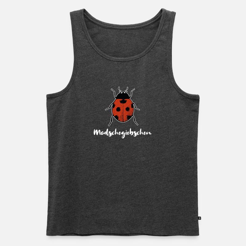 Modschegiebchen Marienkäfer Sächsisch Geschenk - Männer Premium Bio Tank Top - Anthrazit meliert