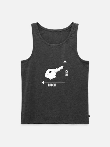 Hase Ente Illusion Optische Täuschung - Männer Premium Bio Tank Top - Anthrazit meliert