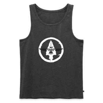 Geometrische Federikon - Männer Premium Bio Tank Top - Anthrazit meliert - Vorne - Michal (187cm)