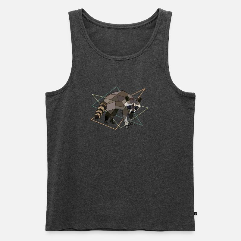 Waschbär - Männer Premium Bio Tank Top - Anthrazit meliert