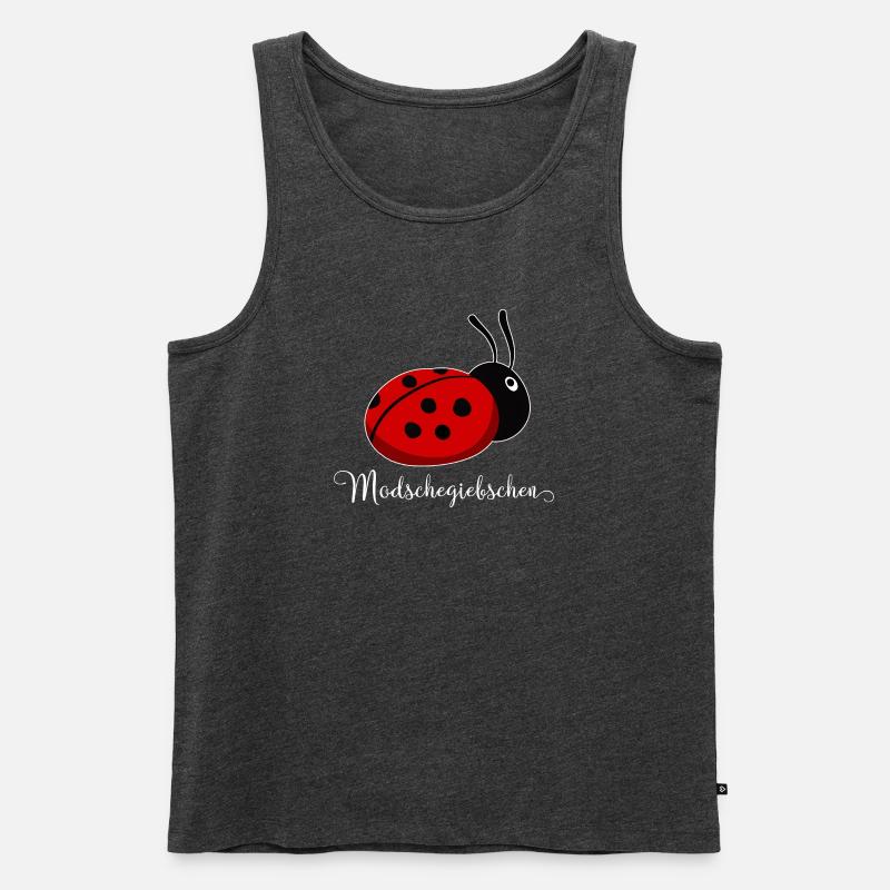 Modschegiebchen Marienkäfer Sächsisch Geschenkidee - Männer Premium Bio Tank Top - Anthrazit meliert