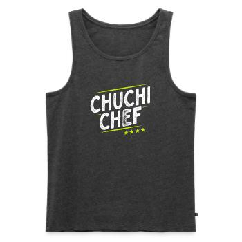 Küchenchef - Chuchi Chef - Schweizerdeutsch - Männer Premium Bio Tank Top - Anthrazit meliert - Vorne - Michal (187cm)