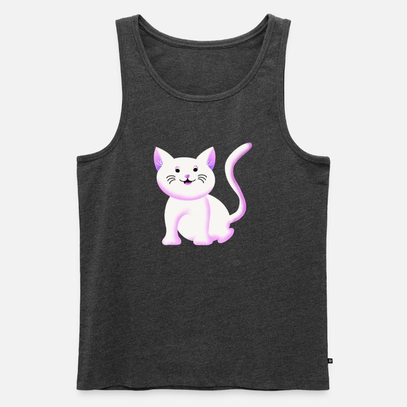 Süßes Kätzchen | Katze | Geschenkidee - Männer Premium Bio Tank Top - Anthrazit meliert