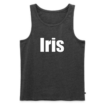 Iris - Männer Premium Bio Tank Top - Anthrazit meliert - Vorne - AI Model Male 178 light (178cm)