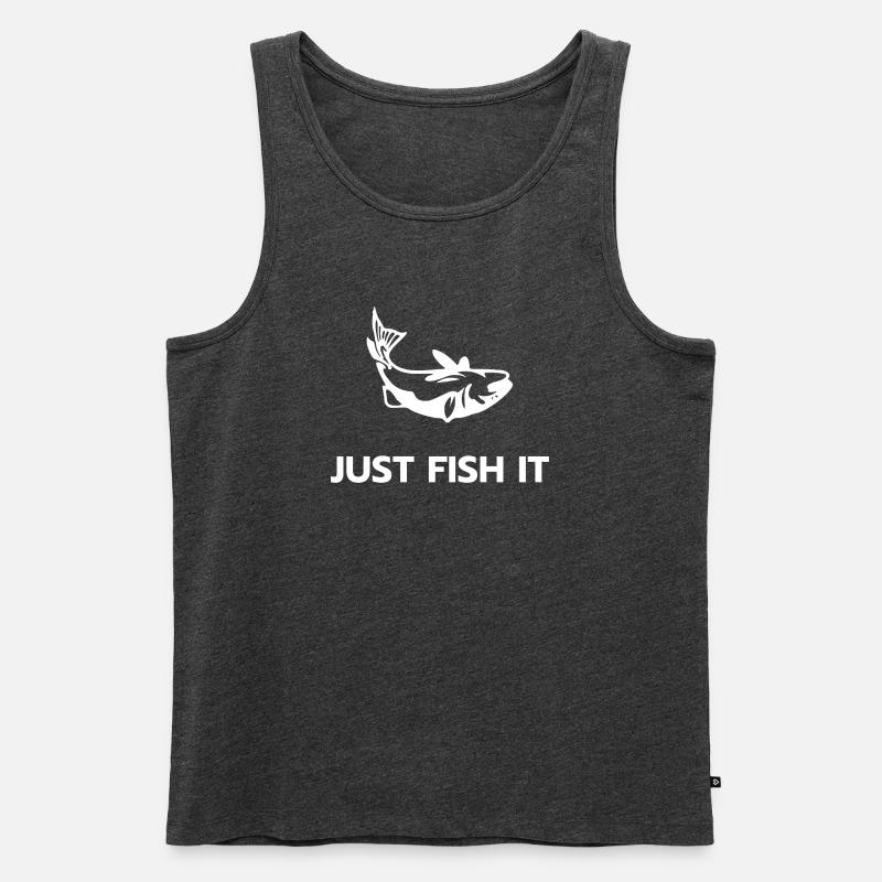 Einfach angeln - Männer Premium Bio Tank Top - Anthrazit meliert
