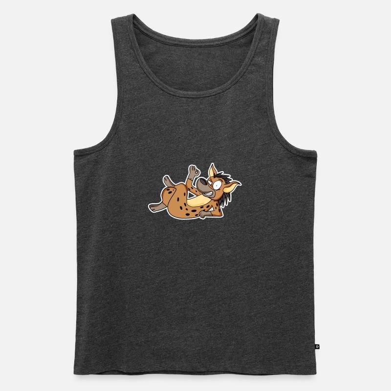 Hyäne - Männer Premium Bio Tank Top - Anthrazit meliert