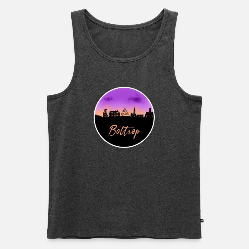 Bottrop Fine Skyline - Männer Premium Bio Tank Top - Anthrazit meliert