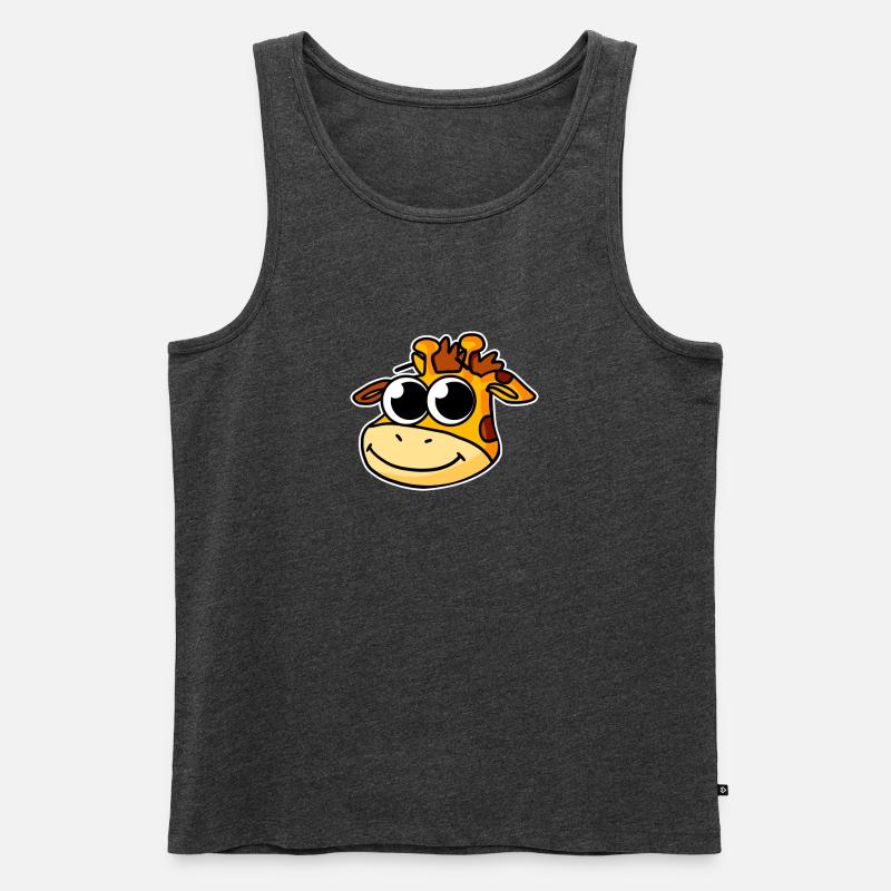 Giraffe - Männer Premium Bio Tank Top - Anthrazit meliert