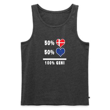 Europe et Danemark 100% drapeau de génie - Débardeur bio Premium Homme - anthracite chiné - Devant - Michal (187cm)