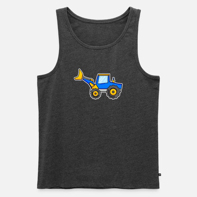 Bagger - Männer Premium Bio Tank Top - Anthrazit meliert