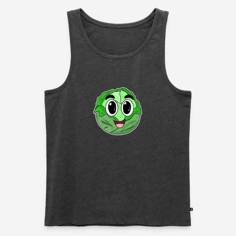 Kopfkohl Kohl - Männer Premium Bio Tank Top - Anthrazit meliert
