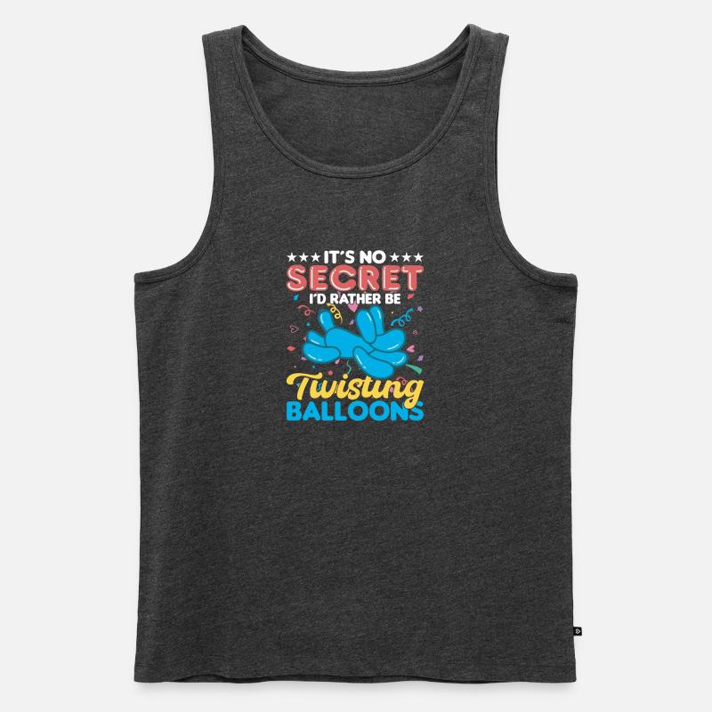 Ballon Twisting Design - Männer Premium Bio Tank Top - Anthrazit meliert