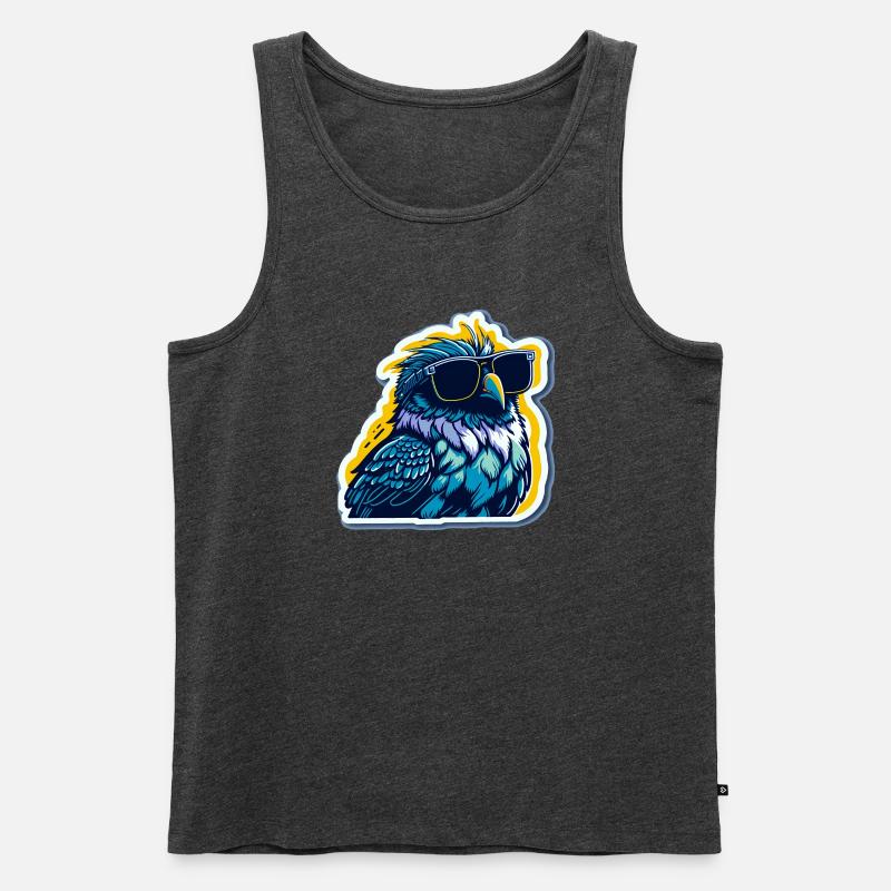 So ein cooler Vogel - Männer Premium Bio Tank Top - Anthrazit meliert