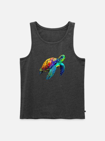 Sea turtle - Men's Premium Organic Tank Top - heather anthracite
