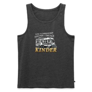 Das Erbe unserer Kinder Lustiger Spruch Wohnwagen - Männer Premium Bio Tank Top - Anthrazit meliert - Vorne - Michal (187cm)