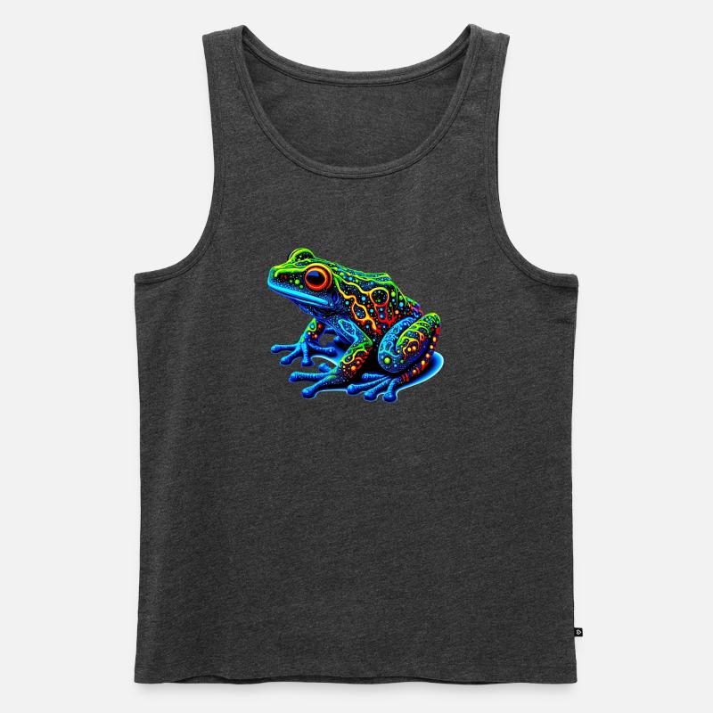 Frosch - Männer Premium Bio Tank Top - Anthrazit meliert