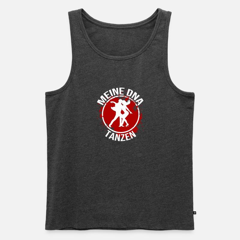 Mein DNA - Tanzen - Männer Premium Bio Tank Top - Anthrazit meliert