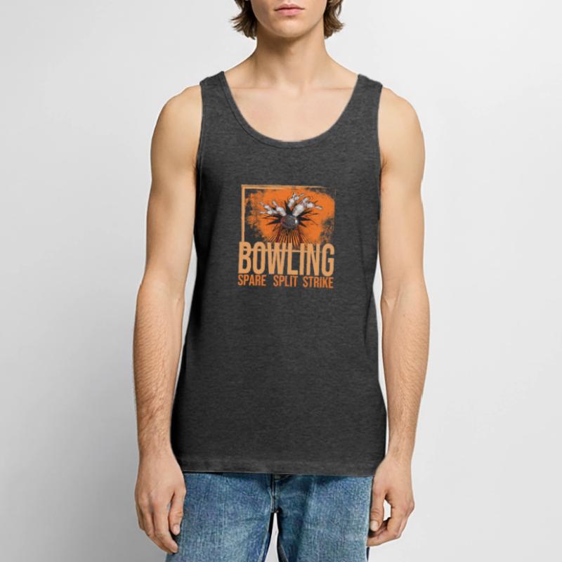 Bowling - Spare - Split - Strike Männer Premium Bio Tank Top
