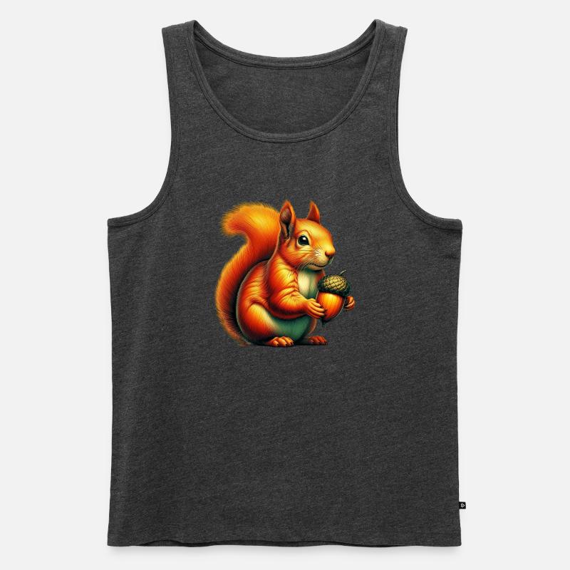 Eichhörnchen - Männer Premium Bio Tank Top - Anthrazit meliert