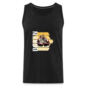 Boxen - Männer Premium Bio Tank Top - Anthrazit - Vorne - Alexander (188cm)