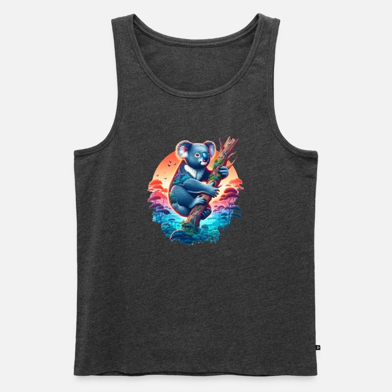 Koala - Männer Premium Bio Tank Top - Anthrazit meliert