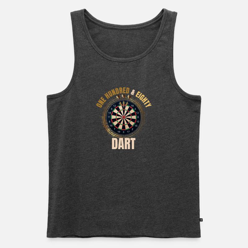 One hundred and eighty - Dart - Männer Premium Bio Tank Top - Anthrazit meliert