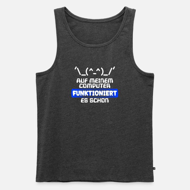 Computer Developer Software Developer Statement - Men's Premium Organic Tank Top - heather anthracite