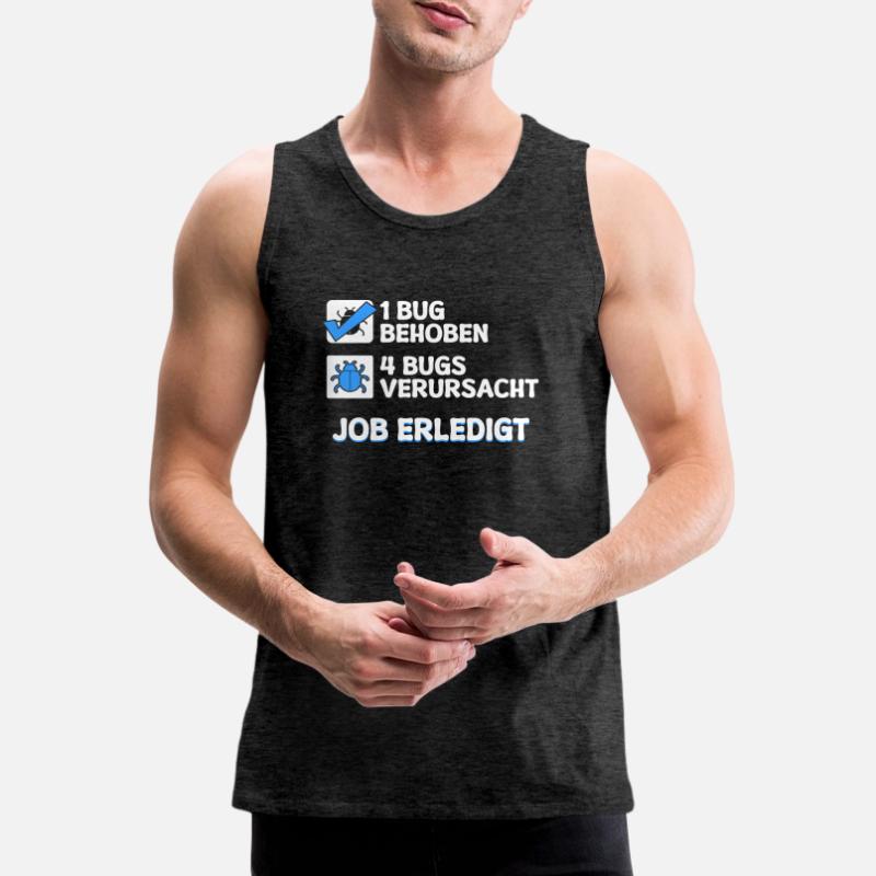 Developer Coden Skripting Bugs Debug Bugfixing Männer Premium Bio Tank Top